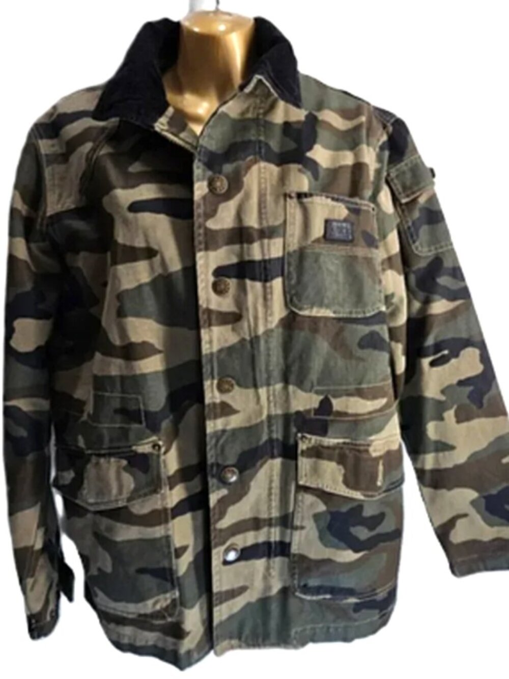 ROCKSMITH Camouflage Camo Jacket Designer Fall Coat size M.
